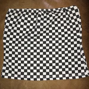 Riot Queen Checkered Tube Top